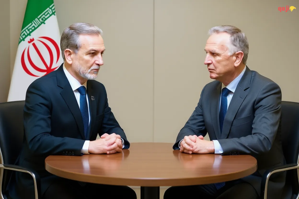 در دیداری رسمی و حرفهای، عباس عراقچی، معاون وزیر امور خارجه ایران، با ویتکاف، مقام دیپلماتیک برجسته، در یک جلسه دوجانبه نشستهاند. این دیدار که در محیطی رسمی و با حضور پرچم جمهوری اسلامی ایران برگزار شده، نشاندهنده تعاملات دیپلماتیک و گفتگوهای استراتژیک بین ایران و طرف مقابل است. هر دو فرد با لباس رسمی و حالتی جدی، در حال مذاکره و تبادل نظر در مسائل منطقهای یا بینالمللی هستند.